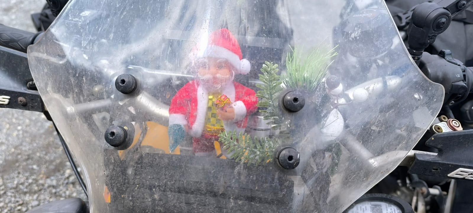 Santa on a bike